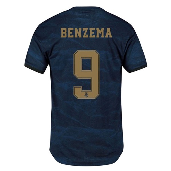 Trikot Real Madrid NO.9 Benzema Auswarts 2019-20 Blau Fussballtrikots Günstig